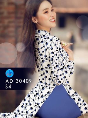 Vải Áo Dài Chấm Bi AD 30409 24